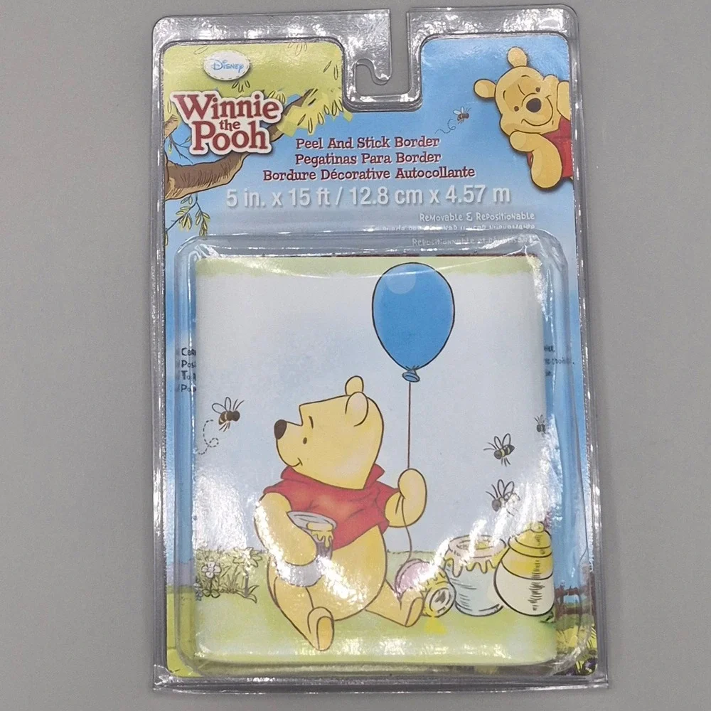 Disney Winnie the Pooh Peel and Stick Wall Border 5in x 15ft RMK1638BCS New